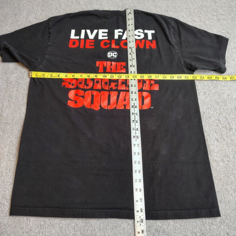 Harley Quinn Suicide Squad Shirt Size Large Front Back 5050 Live Fast Die Clown - Picture 9 of 12